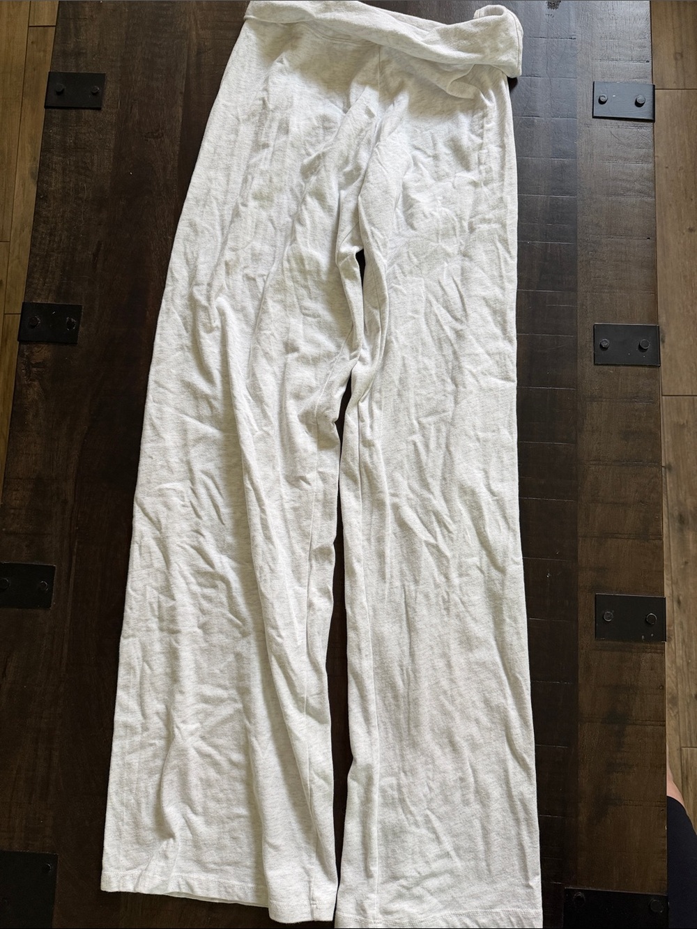 Brandy Melville White Wide-Leg Sweatpants